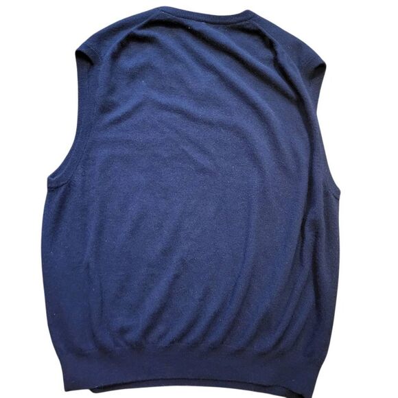 Jack Nicklaus Sweater Vest Men's XL Navy Blue Cashmere V Neck Knit Soft Golf - Picture 3 of 5